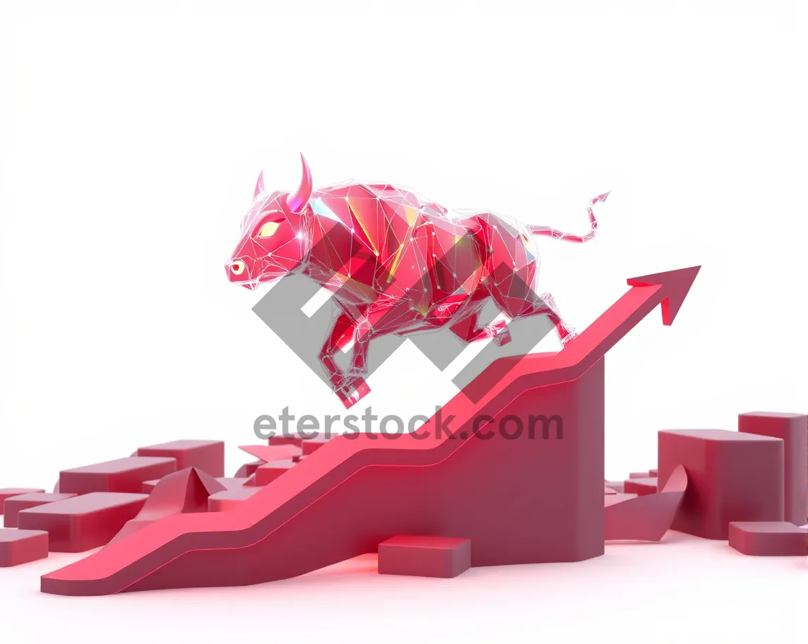 Picture of Caribou symbol with decorative ribbon icon