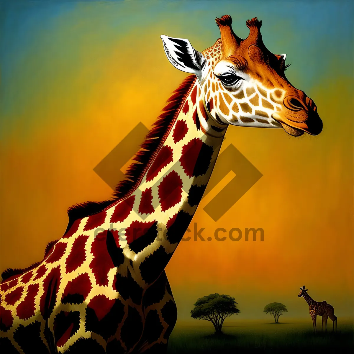 Picture of Graceful Giraffe in the African Savanna