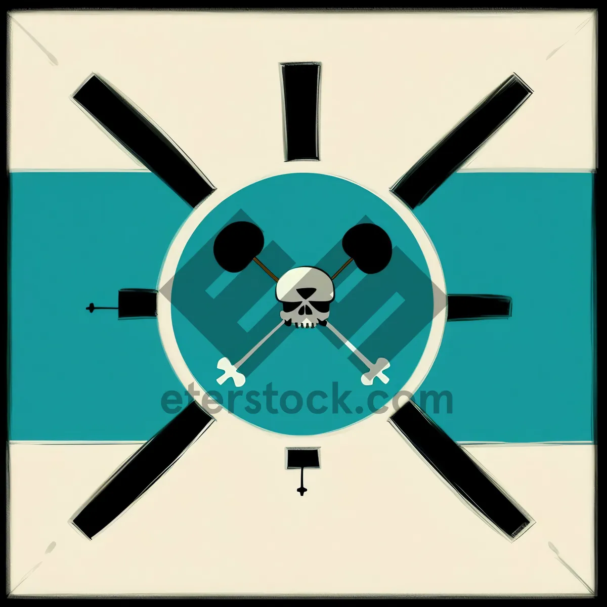 Picture of Hazardous Pirate Symbol - Infectious Agent Icon