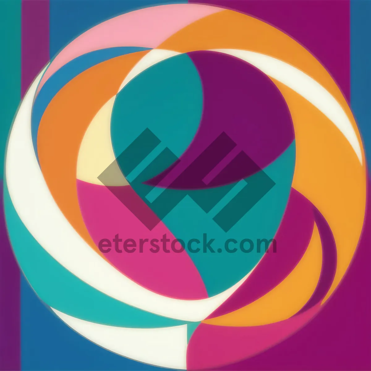 Picture of Geometric Icon Art in Circular Shape