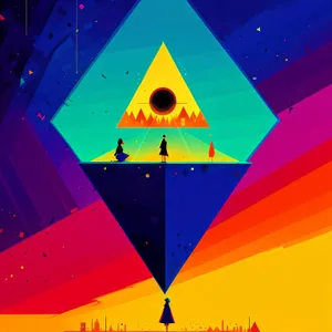 Sheltering Symbols: Canopy House with Umbrella Canvas