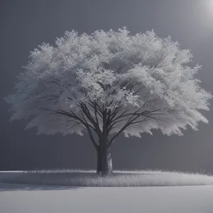 Majestic Winter Wonderland: Serene Snowy Landscape Beneath Clear Blue Skies