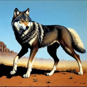 Timber Wolf Canine - Majestic and Mysterious