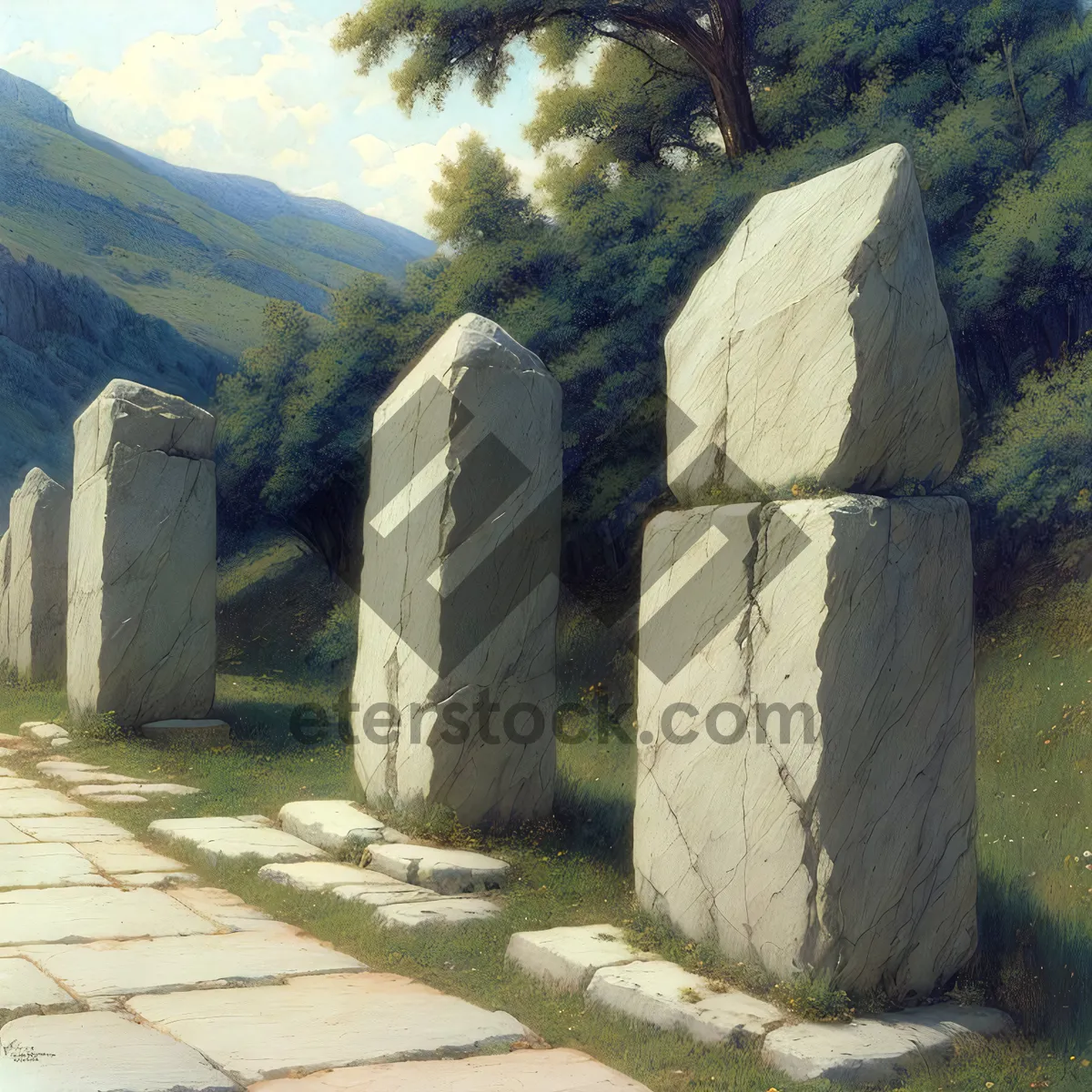 Picture of Majestic Megalith Memorial: Ancient Stone Ruins and Historic Landmark