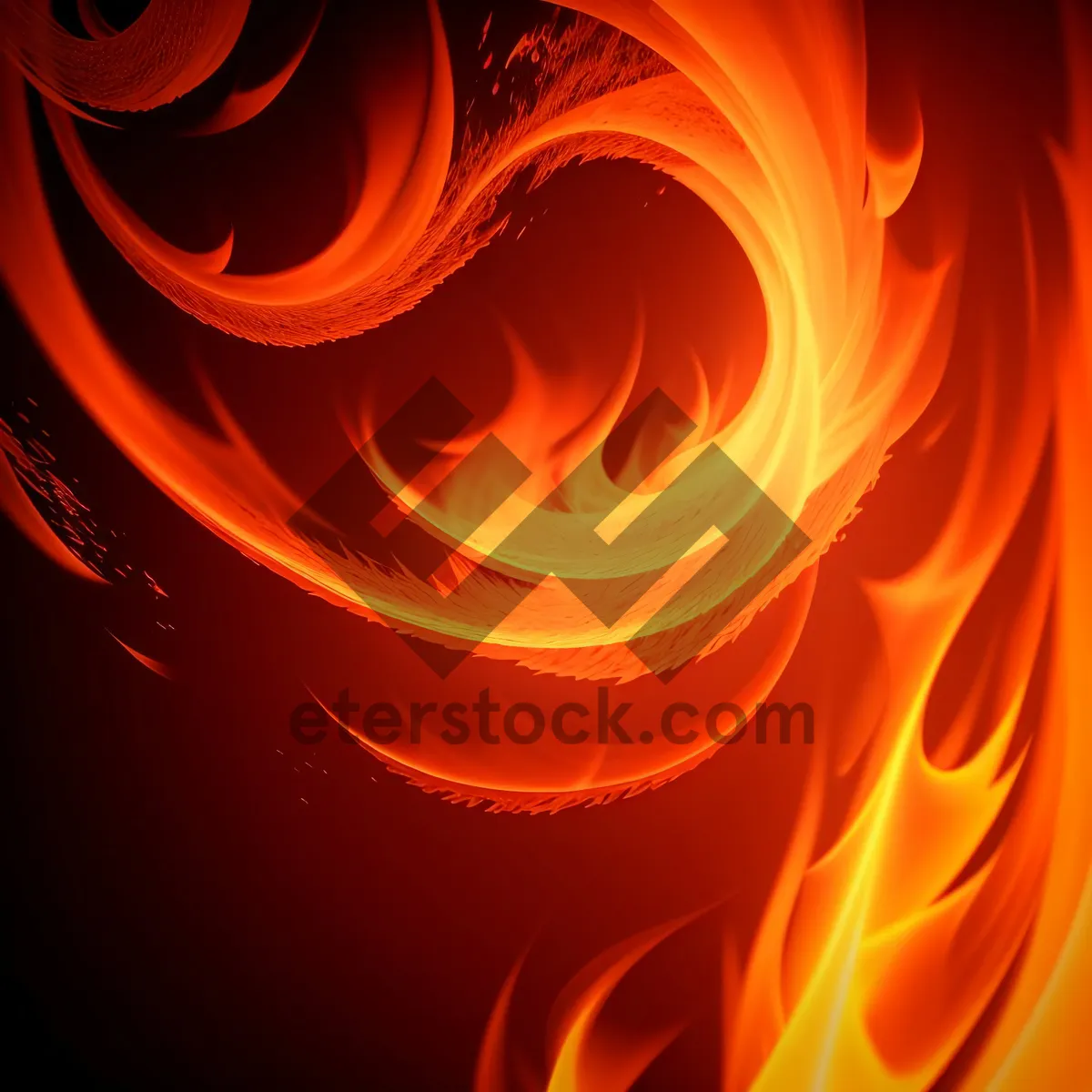Picture of Abstract Fire Art Explosion in Vibrant Colors