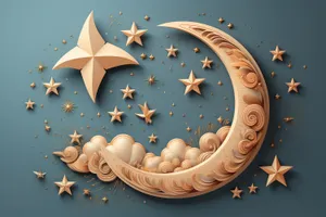 Moonlight Holiday Clock Design with Star Decoration