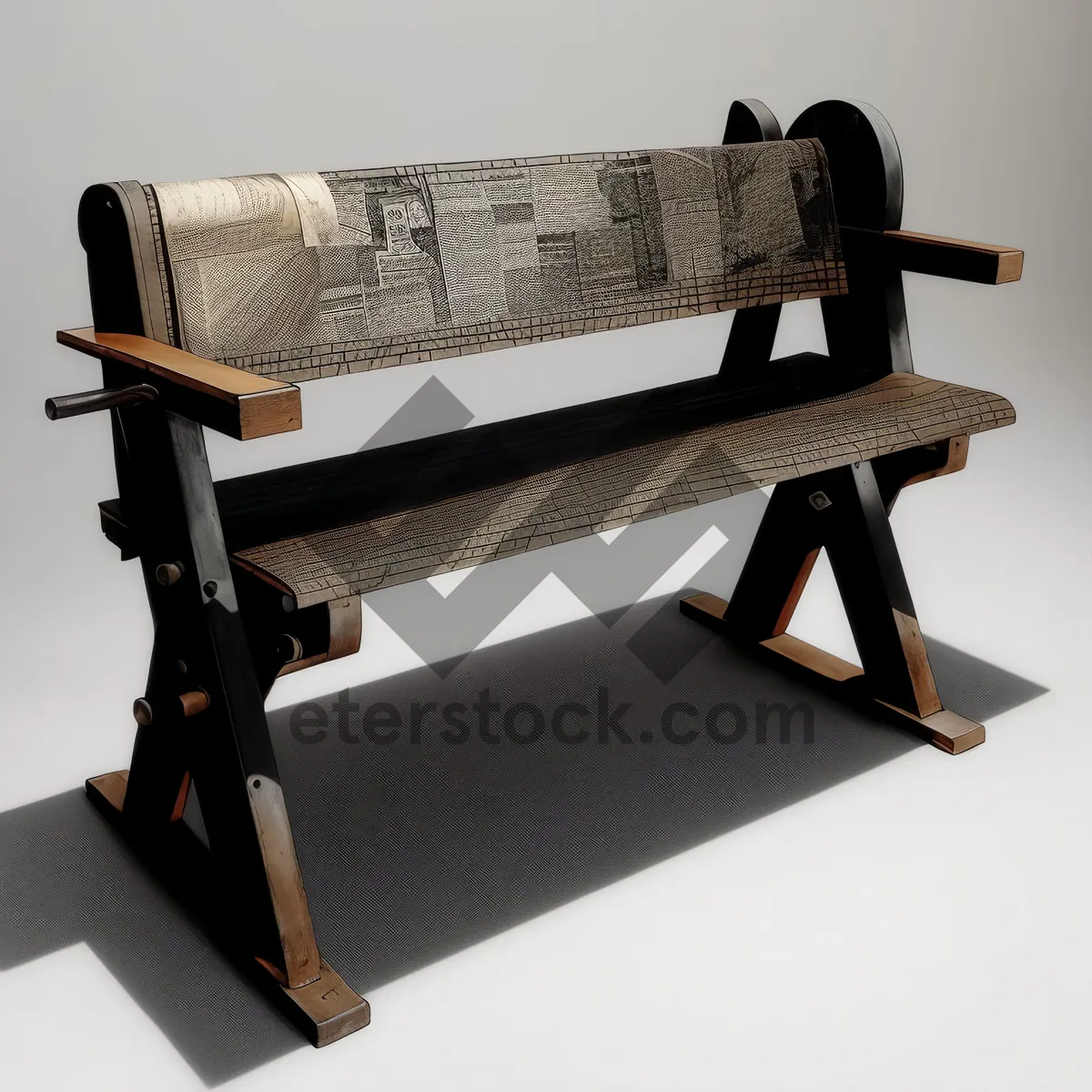 Picture of Vintage Wooden Armchair with Textile Loom