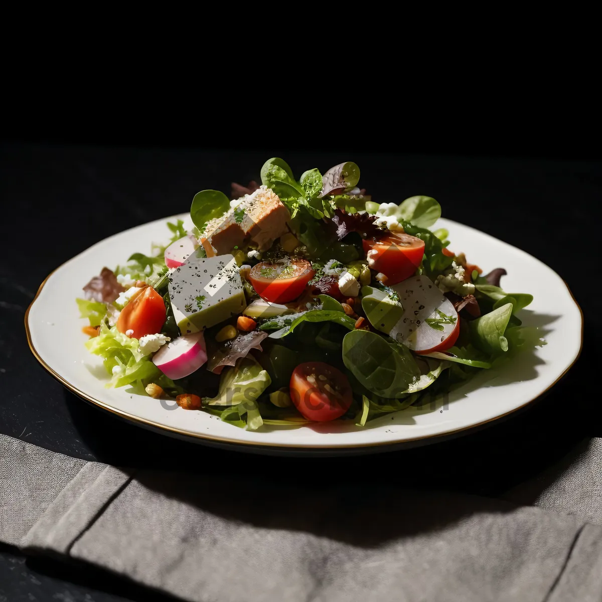 Picture of Fresh and Delicious Gourmet Salad Plate