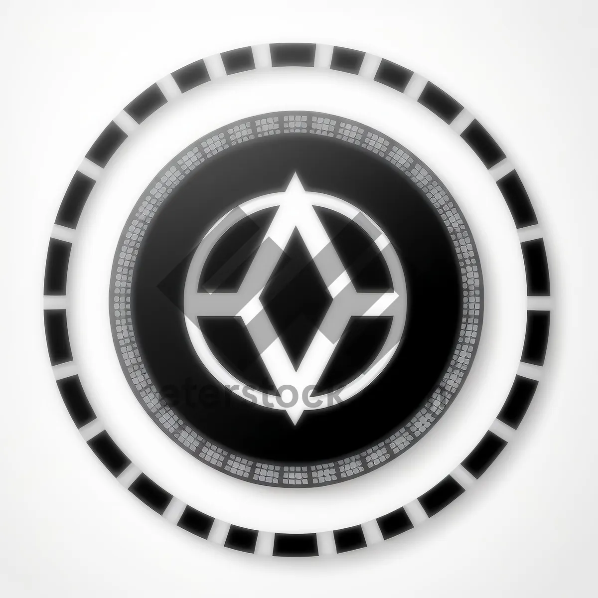 Picture of Round Metallic Web Button Icon