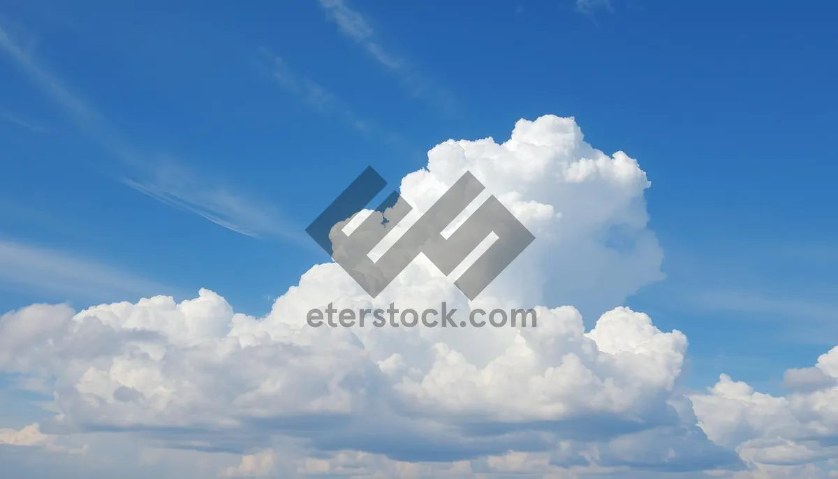 Picture of Bright summer sky with fluffy clouds