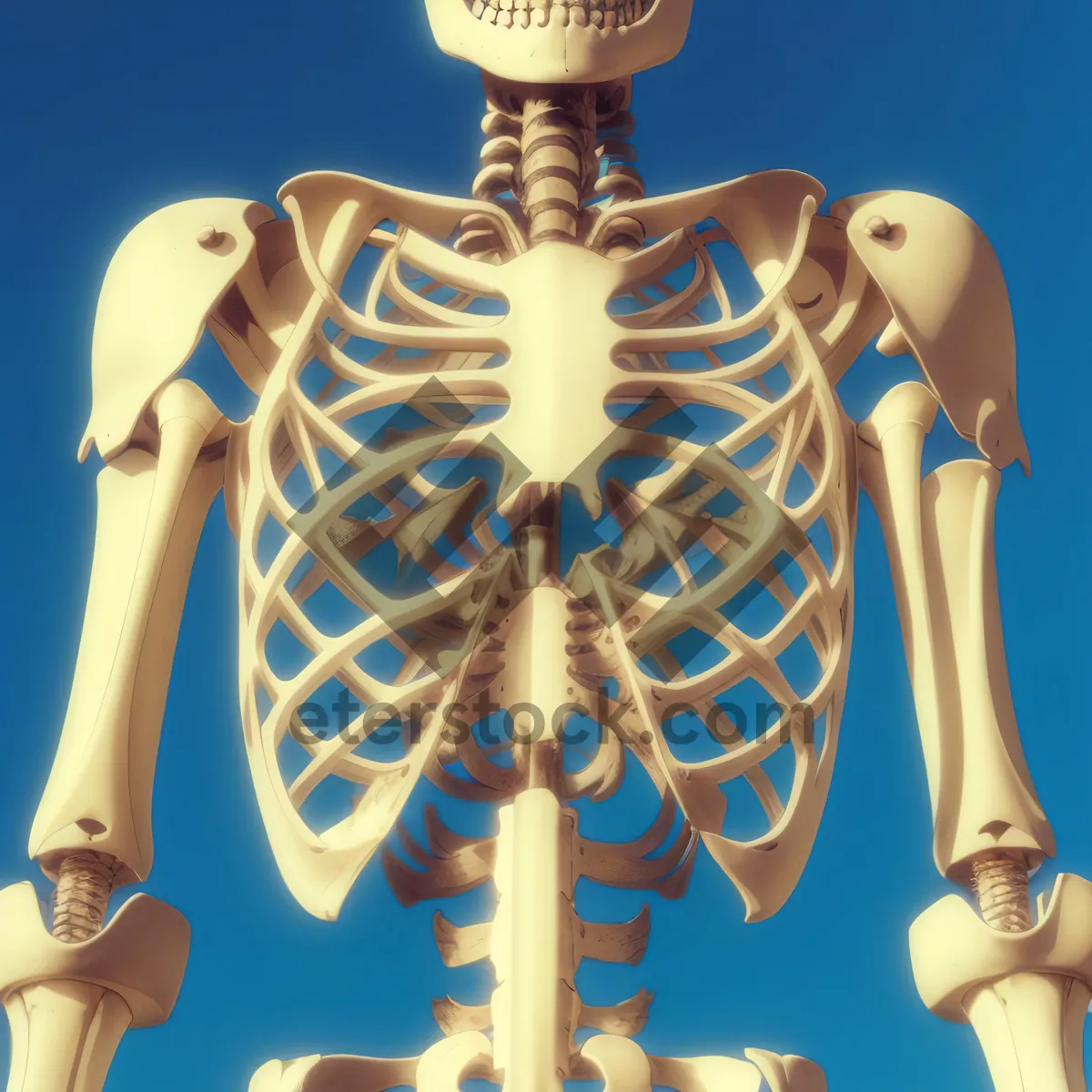 Picture of Anatomical 3D Human Skeleton with Biomechanical Shield