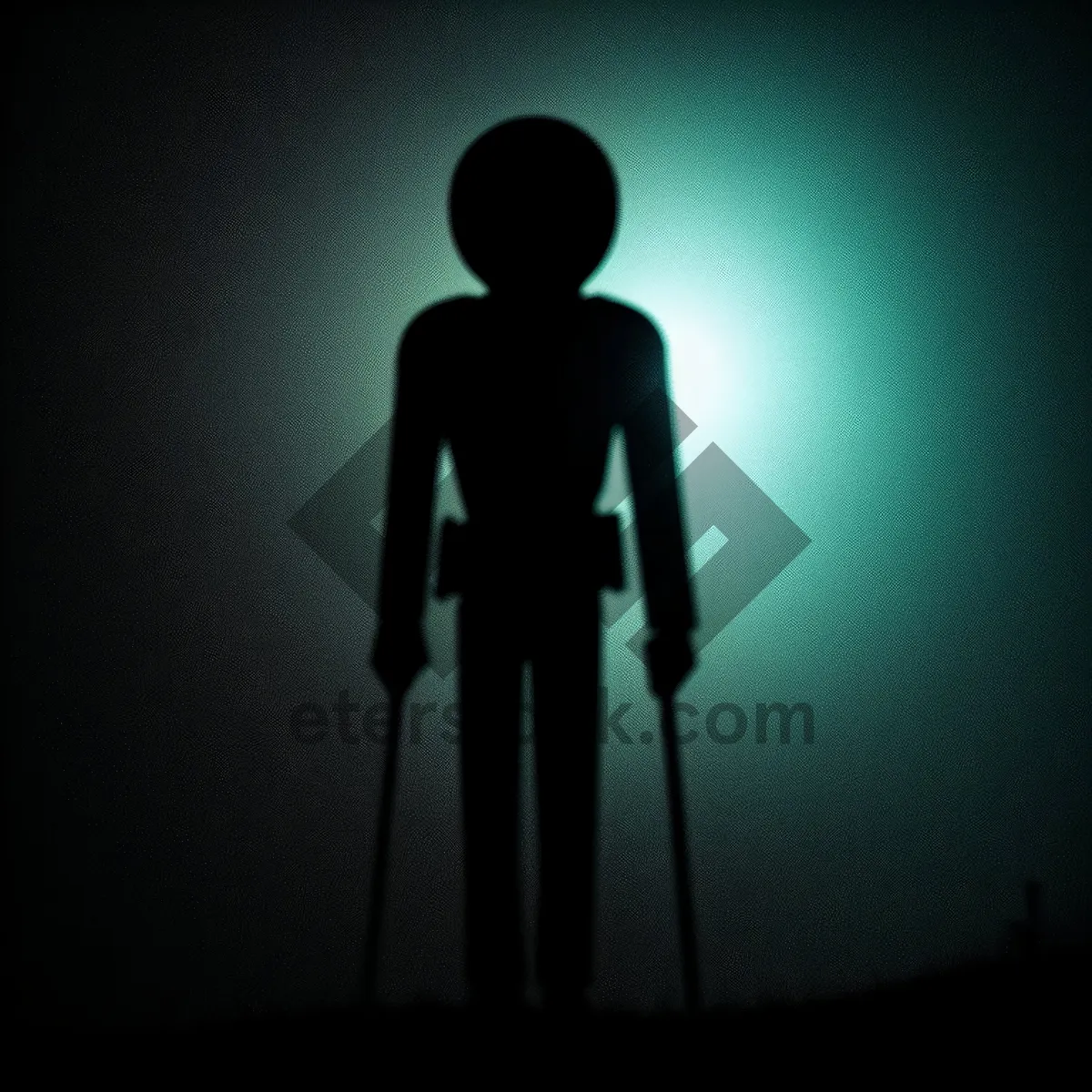 Picture of Black Silhouette of Male Mannequin Figure