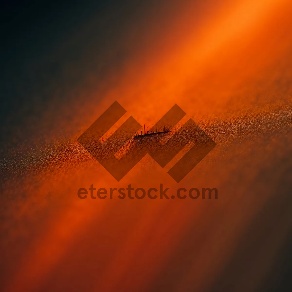 Picture of Sunset Sky: Vibrant Yellow Ant Silhouette in Digital Art