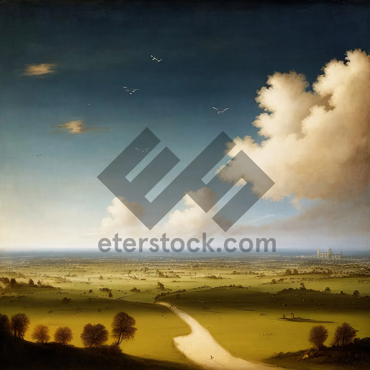 Picture of Golden Beach Sunset Over Ocean Waves