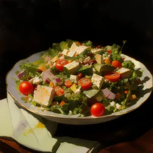 Fresh and Delicious Gourmet Salad Plate