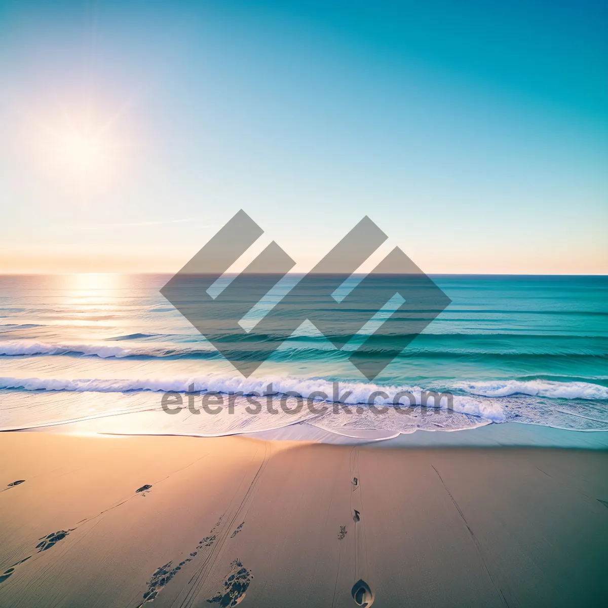 Picture of Serene Paradise: Tranquil Beachscape under Sunlit Skies