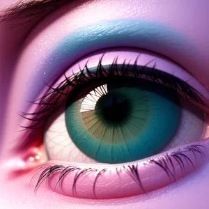 Captivating Eye Gazing Through Illuminated Iris