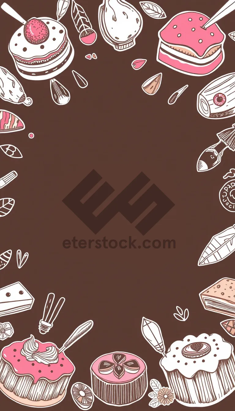 Picture of Floral Pattern Design Background with Plant and Leaf
