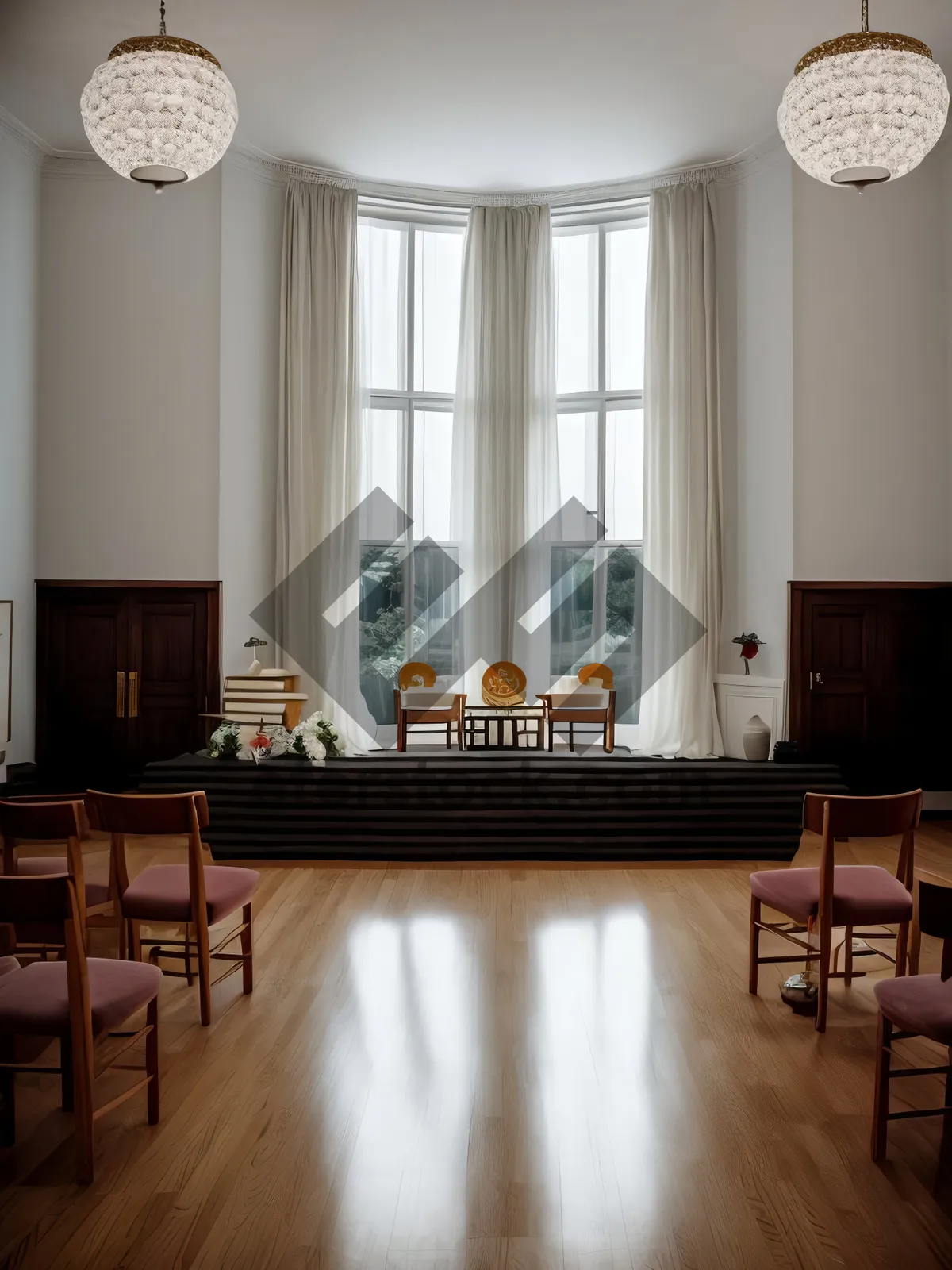 Picture of Modern Kitchen Interior with Stylish Furniture