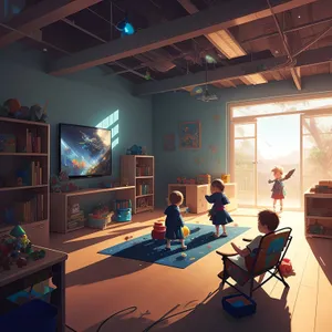 Modern Office Interior with Empty Conference Room