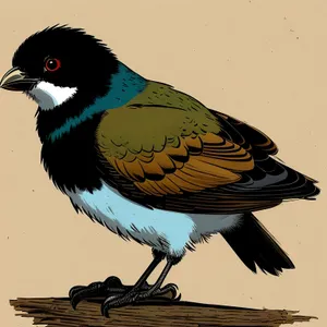 Captivating Cuckoo: Striking Black Bird in Flight