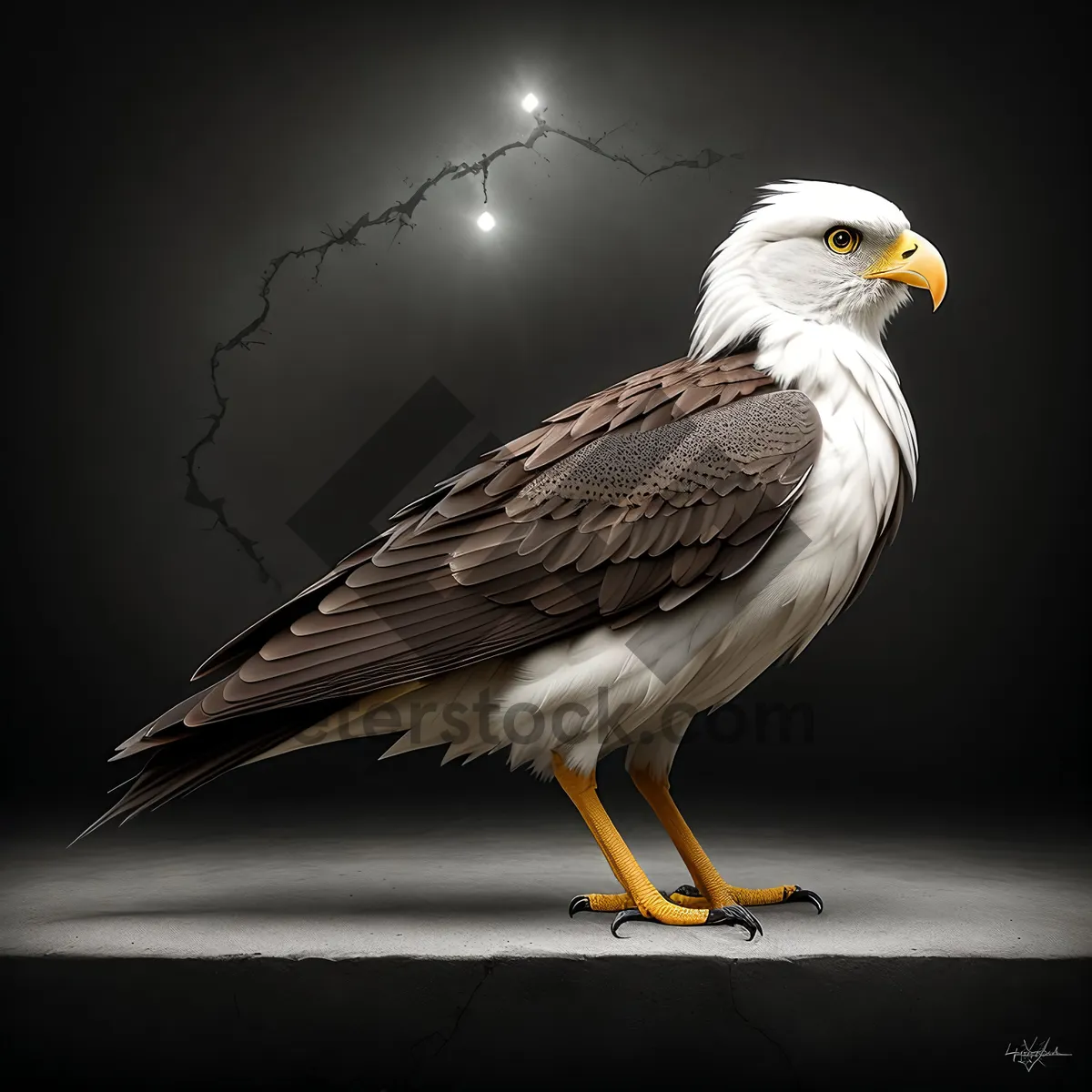 Picture of Majestic Bald Eagle with Piercing Gaze