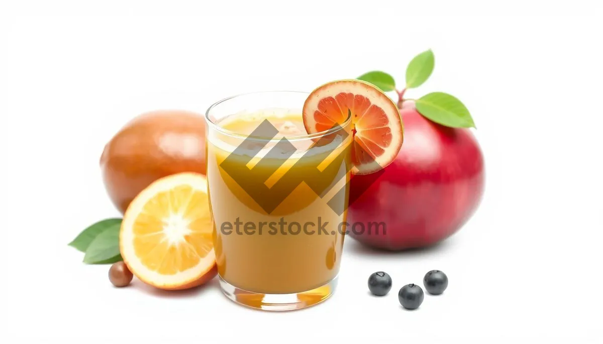 Picture of Fresh and Healthy Citrus Juice in Glass Mug