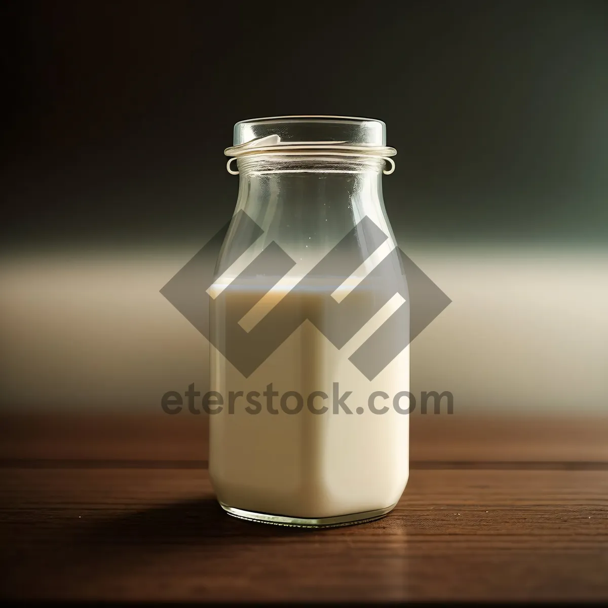 Picture of Fresh and Healthy Milk in Glass Bottle