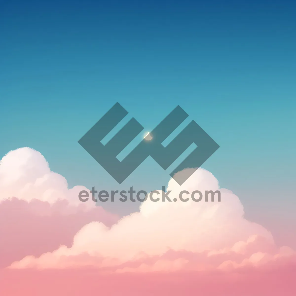 Picture of Summer Sky with Bright Clouds