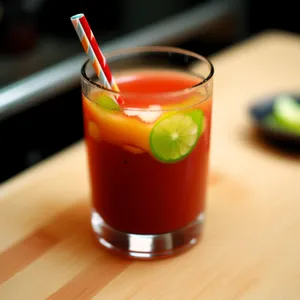 Healthy Breakfast Drink with Fresh Fruits and Vegetables