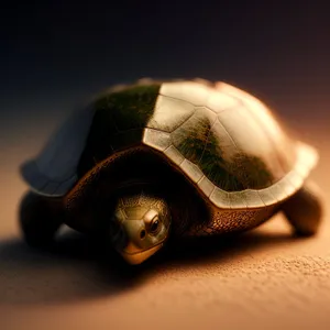 Slow Turtle Ring on Crash Helmet Shell Device