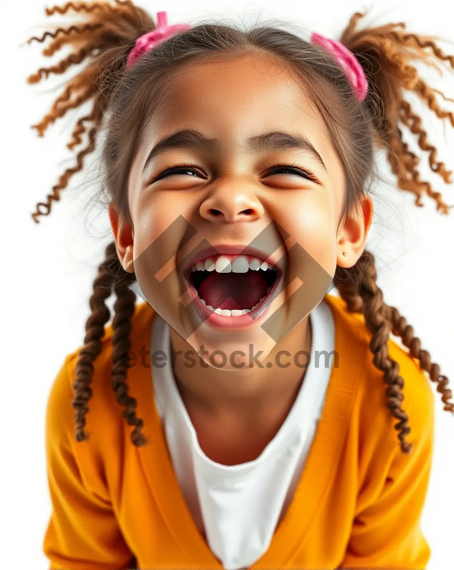 Picture of Happy Smiling Afro Business Lady Portrait Smiling Cheerfully