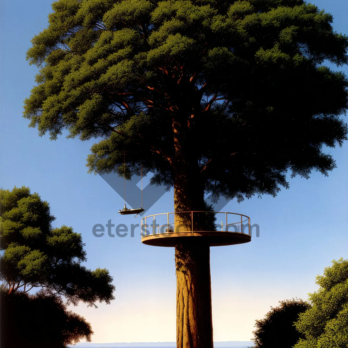 Picture of Serene Summer Landscape with Towering Trees
