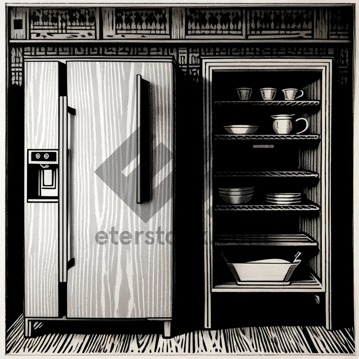 Picture of Modern Interior Server Locker with Secure Fastener