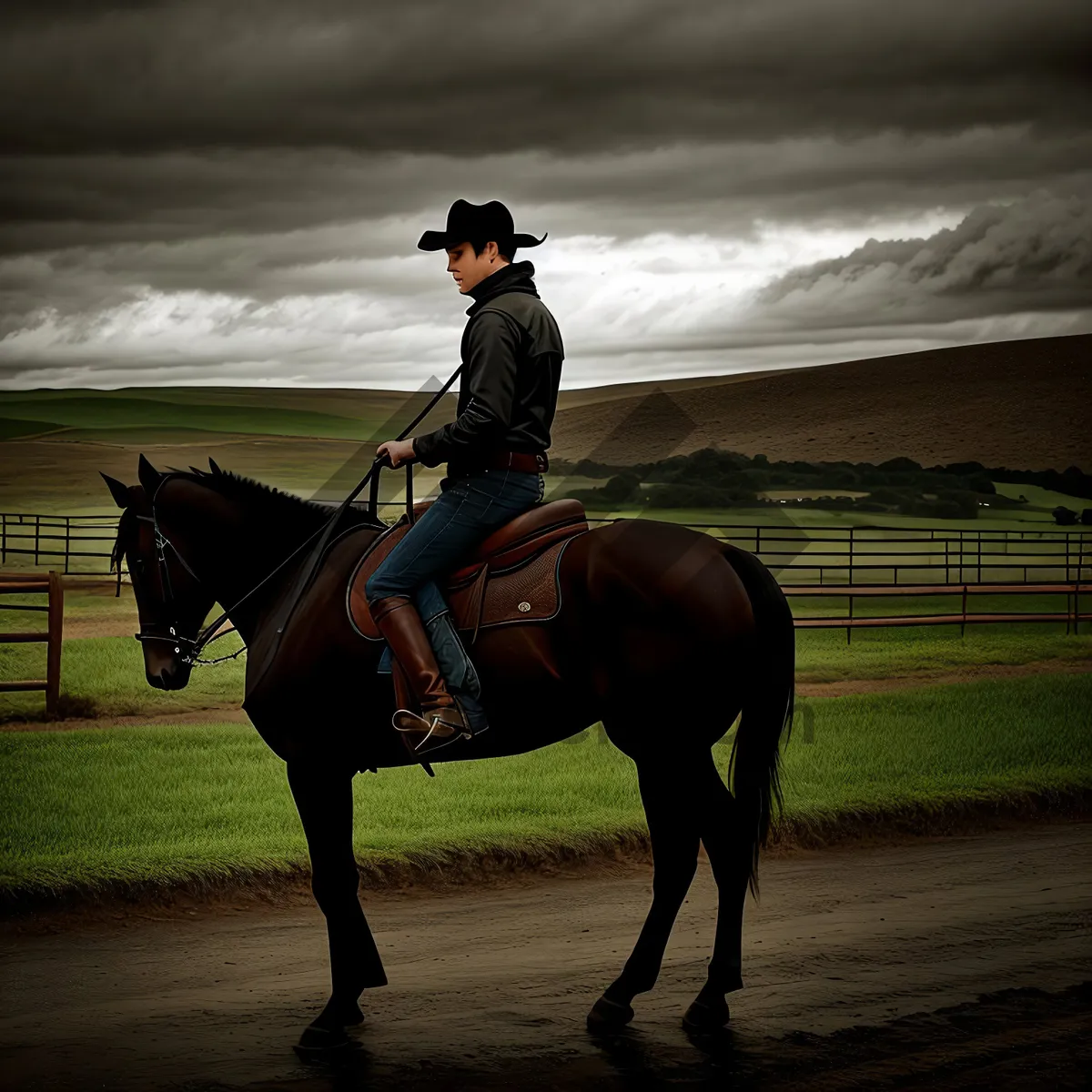 Picture of Thriving Equestrian Spirit - Majestic Horseback Riding