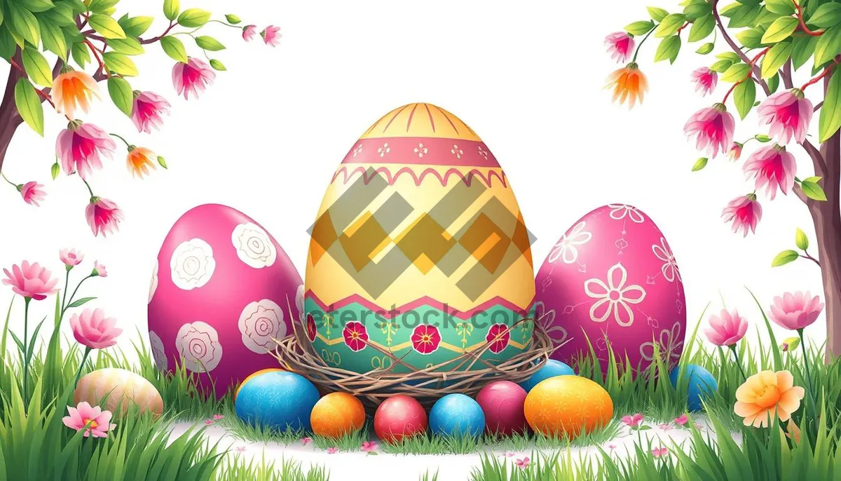 Picture of Colorful Easter Decorations and Fun Hen Bangle Art