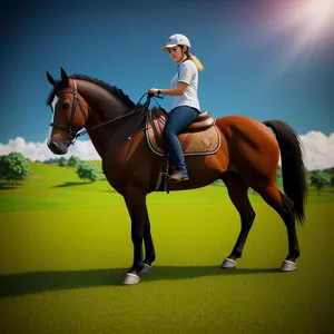 Professional equestrian riding a polo horse