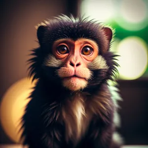 Mystic Monkey Portrait with Mesmerizing Eyes