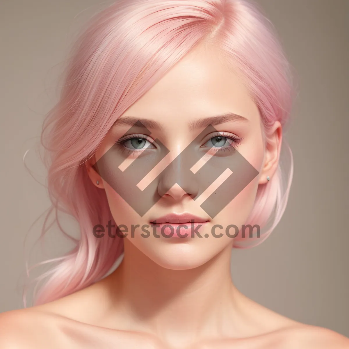 Picture of Radiant Beauty: Closeup Portrait of a Gorgeous Blond Lady