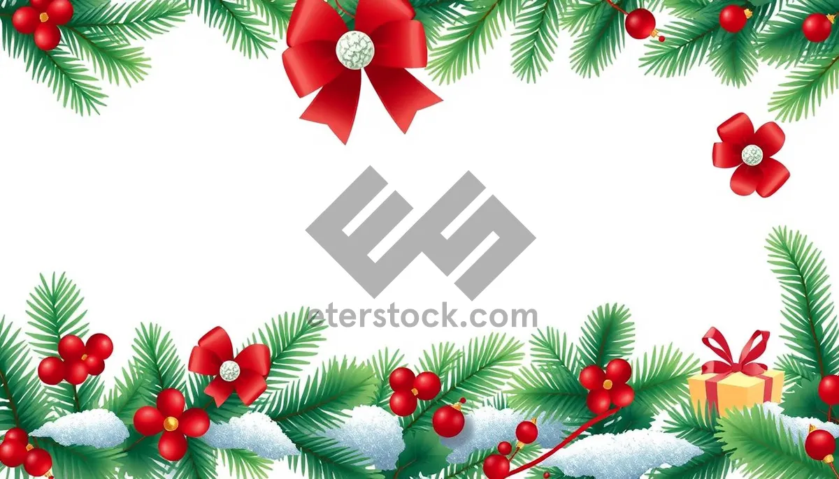 Picture of Festive floral holiday card with intricate patterns and design.