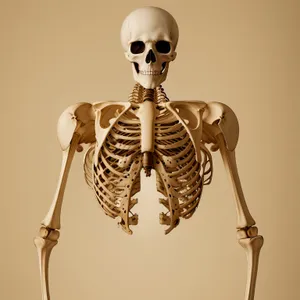 Human Skeleton - 3D Anatomical X-Ray of Spine and Ribs