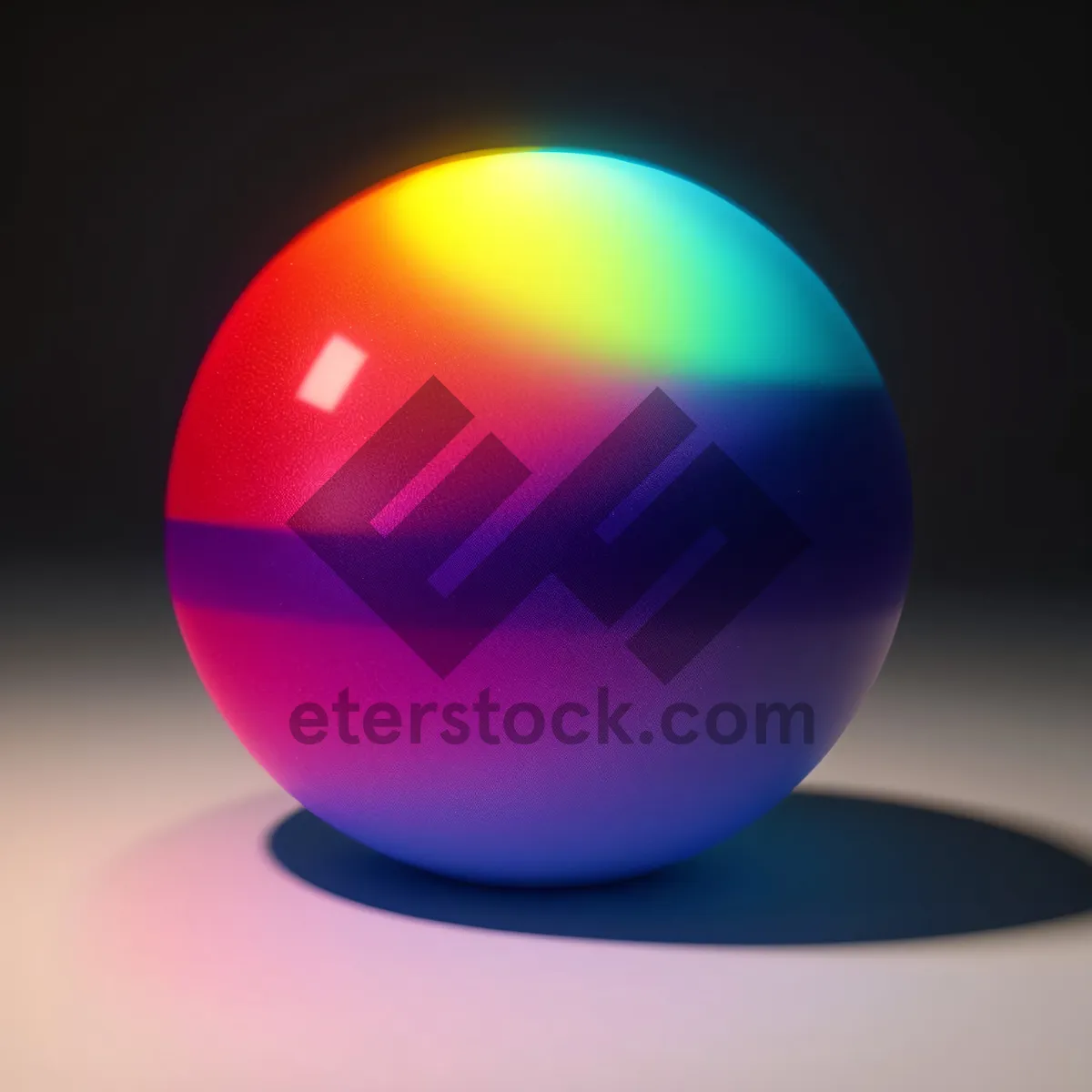 Picture of Colorful 3D Satellite Icon with Reflection