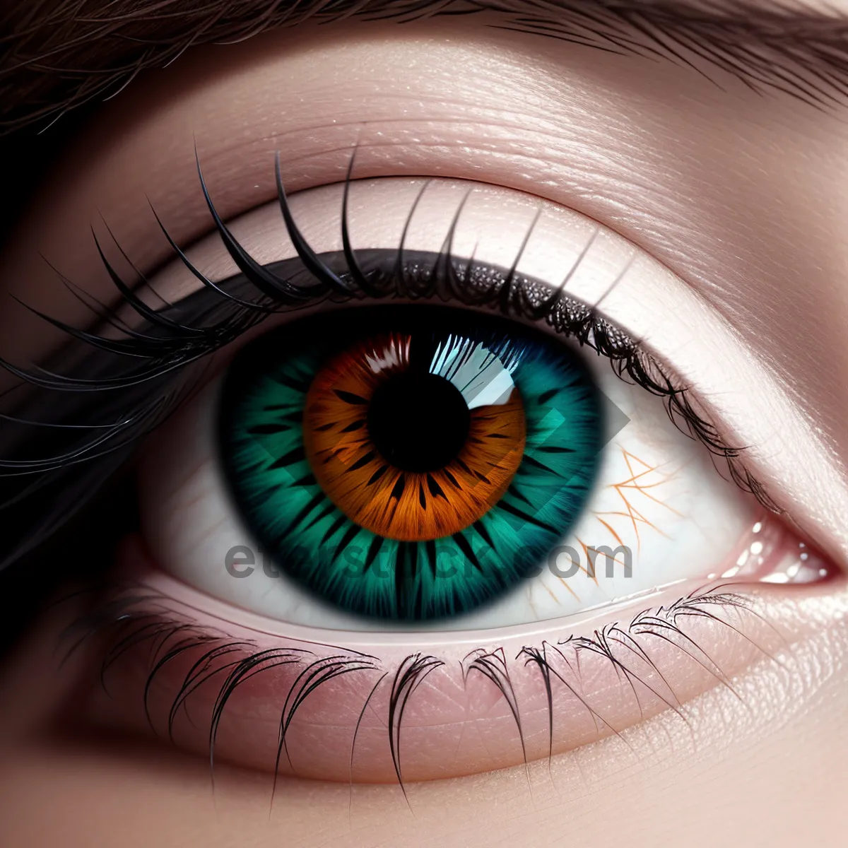 Picture of Visionary Eye: Close-Up Gaze with Digital Design