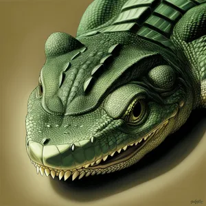 Exotic Green Iguana - Mesmerizing Reptile in Close-Up