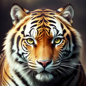 Striped Tiger: Majestic and Fierce Wildcat