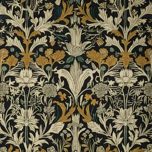 Vintage Damask Floral Wallpaper: Ornate Baroque Decor