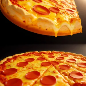Delicious Gourmet Pizza with Fresh Mozzarella and Pepperoni