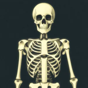 Spooky Skeleton Anatomy: An X-Ray of Bone Horror.