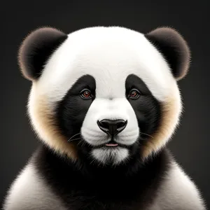 Cute Giant Panda with Endangered Black Fur