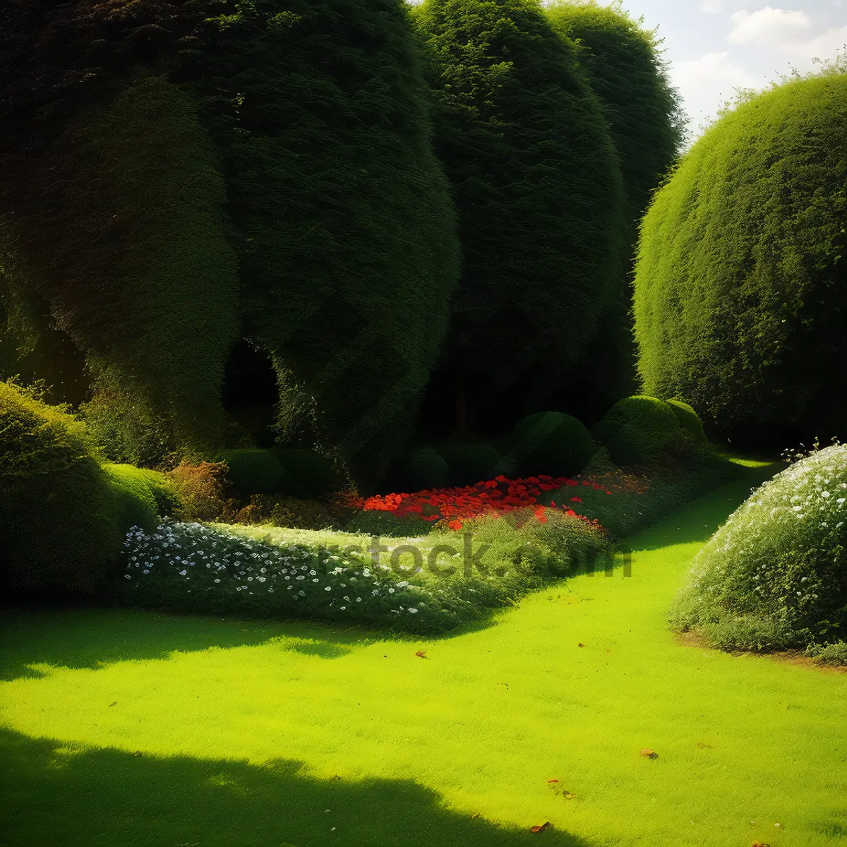 Picture of Green Snake Coiled Around Edible Fruit Ball